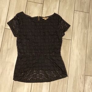 Short Sleeve Lace Top